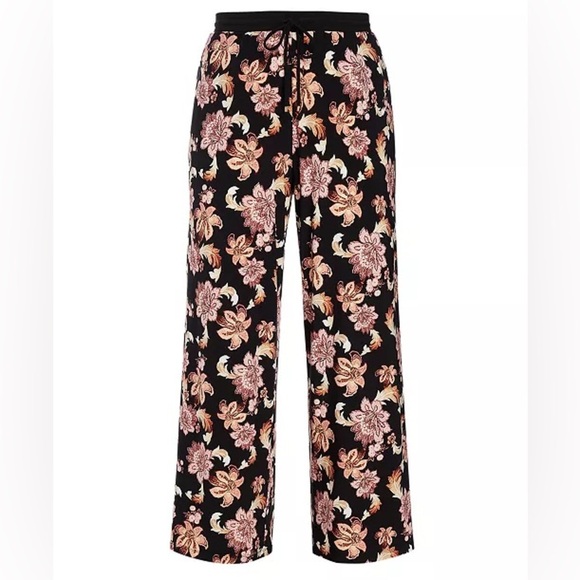 Lauren Ralph Lauren Wide Leg Floral Pants Medium - Picture 2 of 6